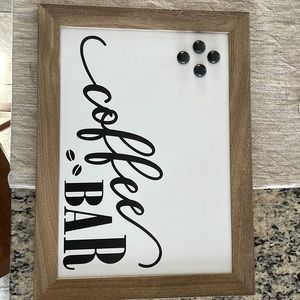 Magnetic coffee bar sign